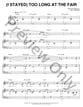 (I Stayed) Too Long At The Fair piano sheet music cover